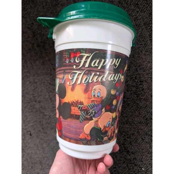 Mickey & Friends Disney Park Popcorn Bucket with Lid Happy Holidays Christmas - Picture 4 of 8